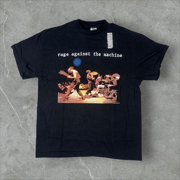 Rage Against The Machine 2014 Anger Is A Gift Size XL NWOT Y2K Black T-Shirt - Picture 1 of 9